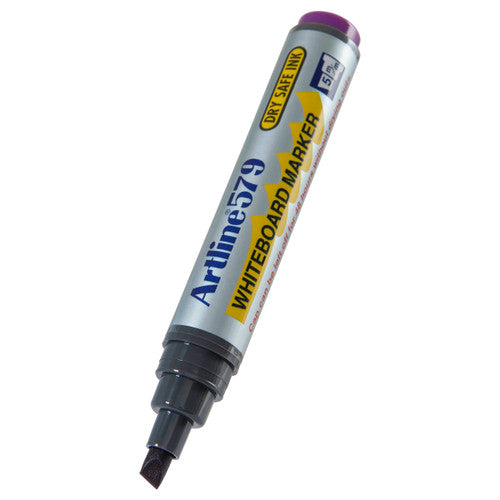 Artline 579 Whiteboard Marker 5mm Chisel Nib Purple Box of 12