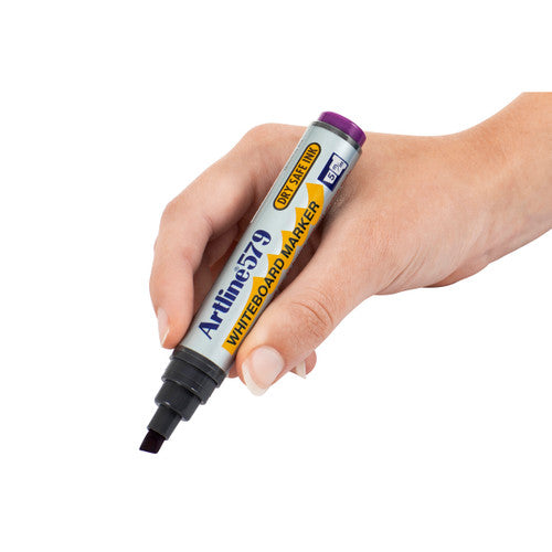 Artline 579 Whiteboard Marker 5mm Chisel Nib Purple Box of 12