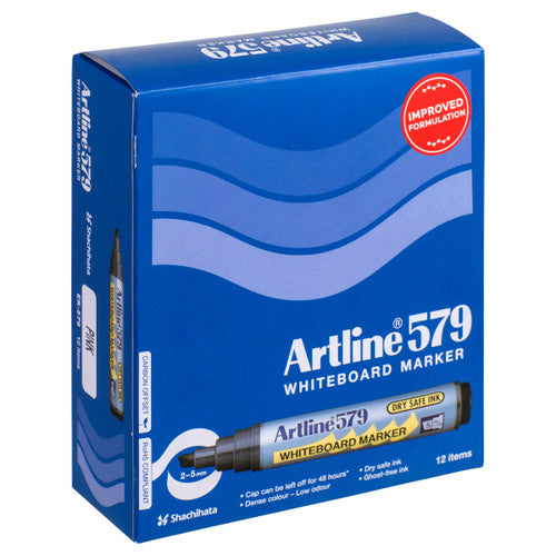 Artline 579 Whiteboard Marker 5mm Chisel Pink Box of 12