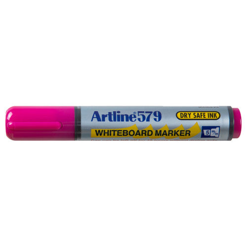 Artline 579 Whiteboard Marker 5mm Chisel Pink Box of 12
