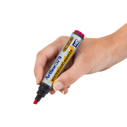 Artline 579 Whiteboard Marker 5mm Chisel Pink Box of 12
