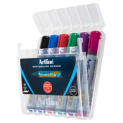 Artline 579 Whiteboard Marker 6PK Assorted Hang Clam Pack of 6