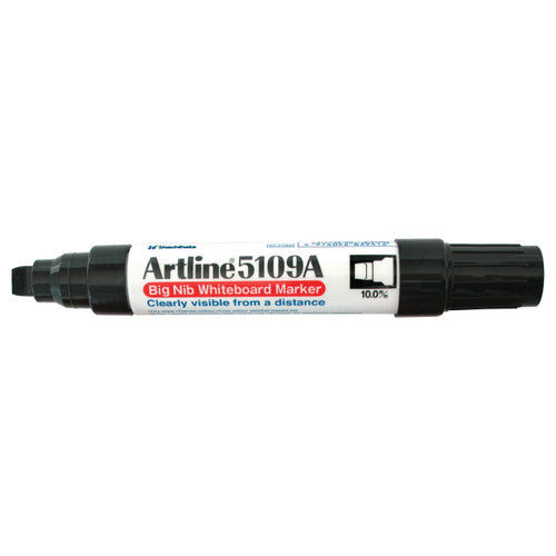 Artline 5109A Whiteboard Marker 10mm Chisel Black Box of 6