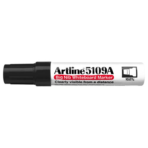 Artline 5109A Whiteboard Marker 10mm Chisel Hangsell Black Pack of 1