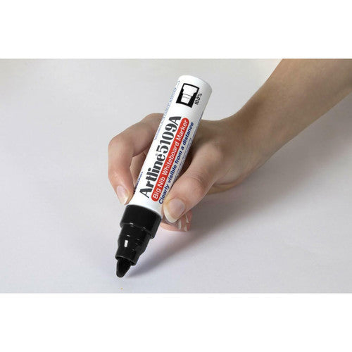 Artline 5109A Whiteboard Marker 10mm Chisel Hangsell Black Pack of 1