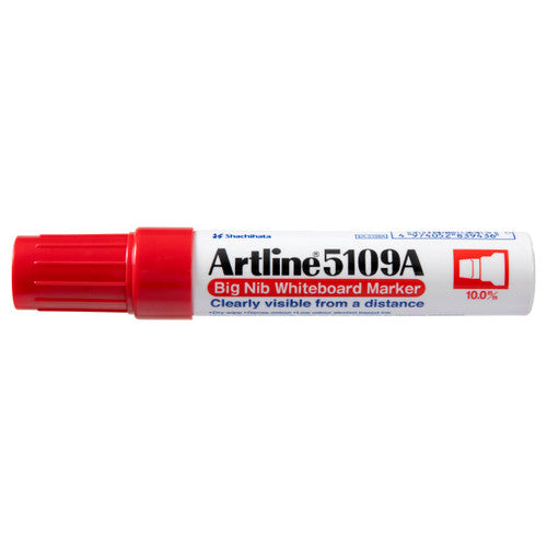 Artline 5109A Whiteboard Marker 10mm Chisel Hangsell Red Pack of 1