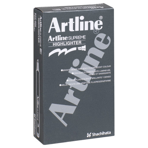 Artline Supreme Highlighter Red Box of 12