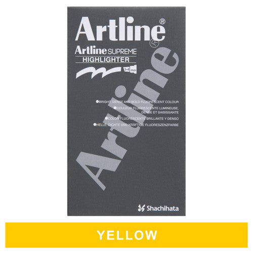 Artline Supreme Highlighter Yellow Box of 12