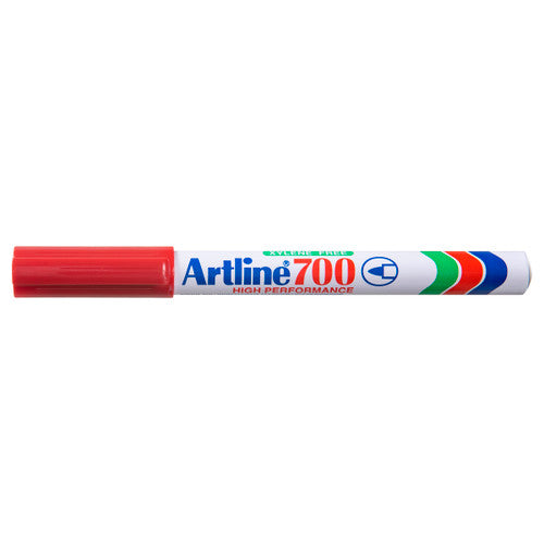 Artline 700 Permanent Marker 0.7mm Bullet Nib Red Box of 12