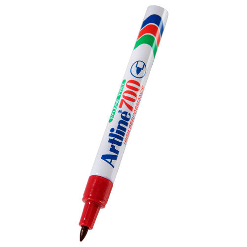 Artline 700 Permanent Marker 0.7mm Bullet Nib Red Box of 12