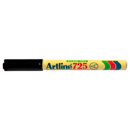 Artline 725 Permanent Marker 0.4mm Plastic Nib Black Pack of 1
