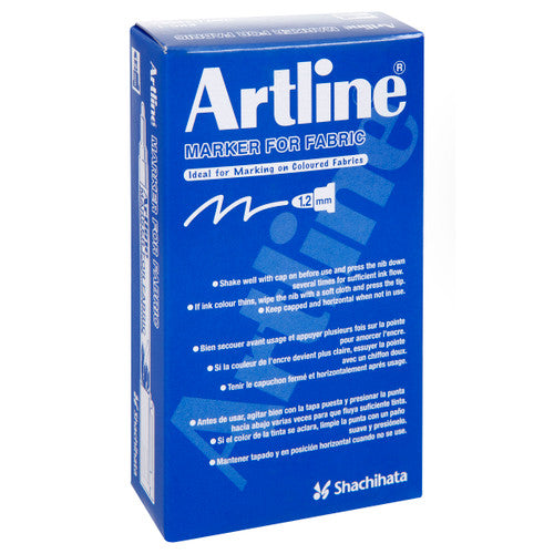 Artline 750 Laundry Marker 1.2mm Bullet White Box of 12