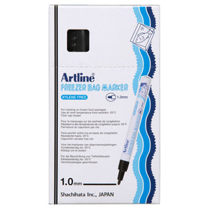 Artline 770 Freezer Bag Marker 1.0mm Bullet Black Box of 12