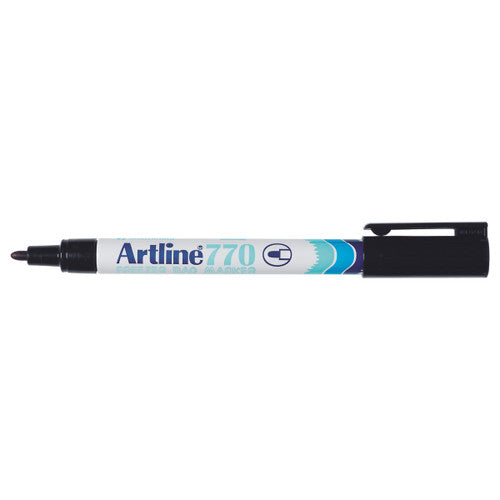Artline 770 Freezer Bag Marker 1.0mm Bullet Hangsell Black Pack of 1