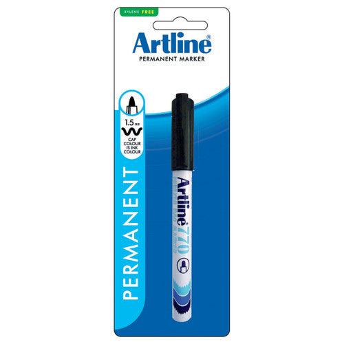 Artline 770 Freezer Bag Marker 1.0mm Bullet Hangsell Black Pack of 1
