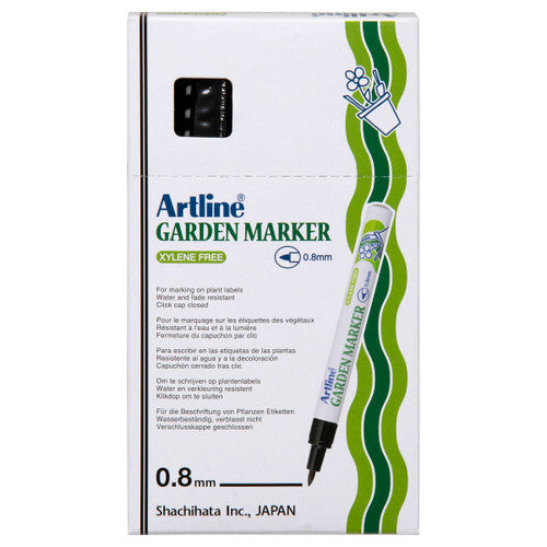 Artline 780 Permanent Garden Marker 0.8mm Bullet Nib Black Box of 12