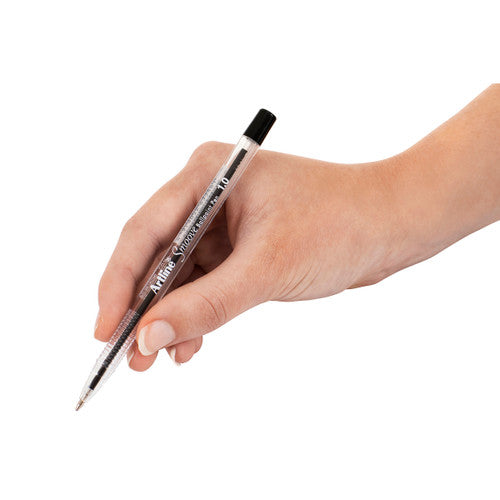 Artline 8210 Smoove Ballpoint Pen Medium Black Box of 12