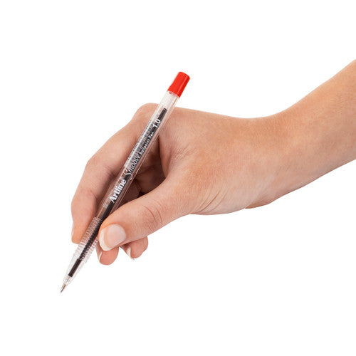 Artline 8210 Smoove Ballpoint Pen Medium Red Box of 12