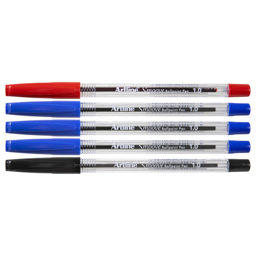 Artline Smoove Ballpoint Pen Assorted Pack of 5