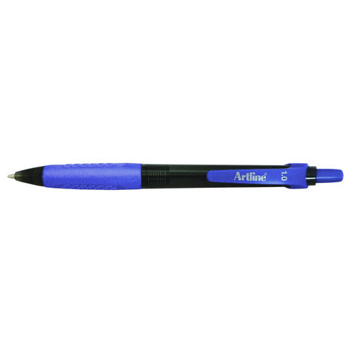 Artline 8410 Ballpoint Pen Retractable Grip Medium Blue Box of 12