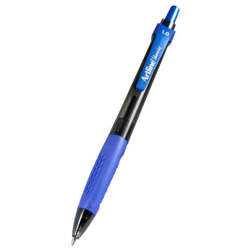 Artline 8410 Ballpoint Pen Retractable Grip Medium Blue Box of 12
