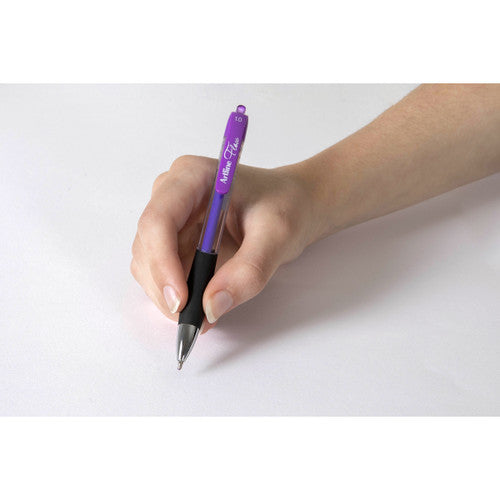 Artline Flow Retractable Pen Purple Box of 12