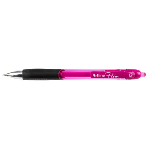 Artline Flow Retractable Pen Pink Box of 12