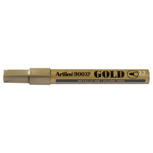 Artline 900 metallic gold permanent marker bulk box of 12 for artists designers and professionals
