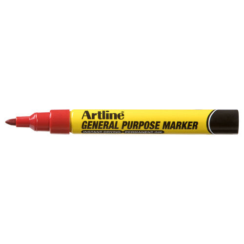 Artline General Purpose Permanent Marker Red Hangsell Box of 12