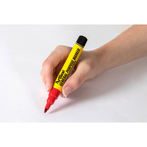 Artline General Purpose Permanent Marker Red Box of 12