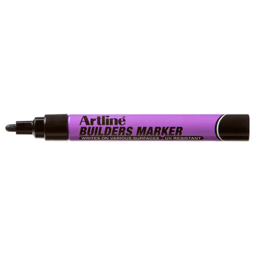 Artline Builders Permanent Marker Black Box of 12
