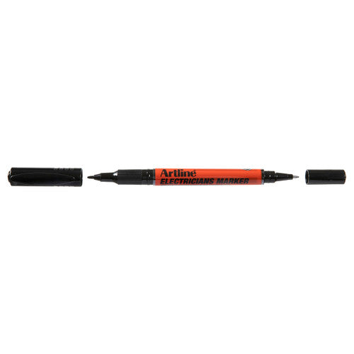 Artline Electricians Permanent Marker Dual Nib Black Box of 12