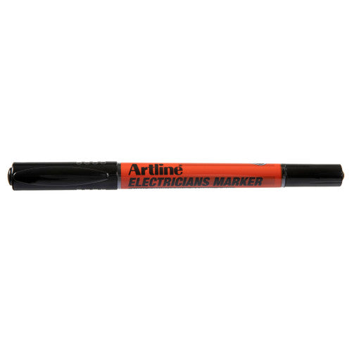 Artline Electricians Permanent Marker Dual Nib Black Box of 12