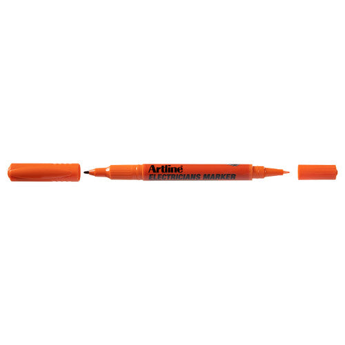 Artline Electricians Permanent Marker Dual Nib Orange Box of 12