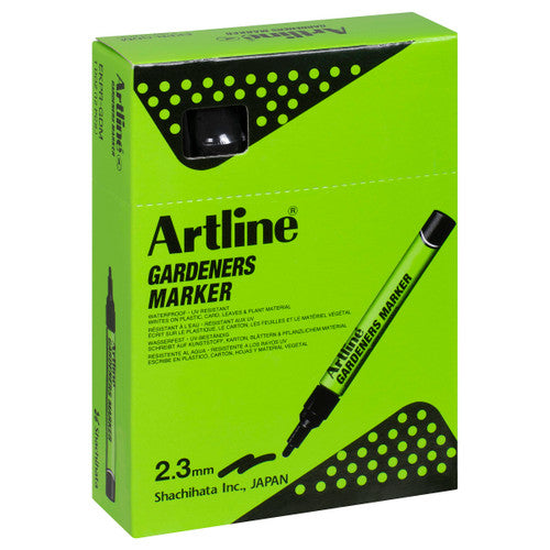 Artline Gardeners Permanent Marker Black Box of 12