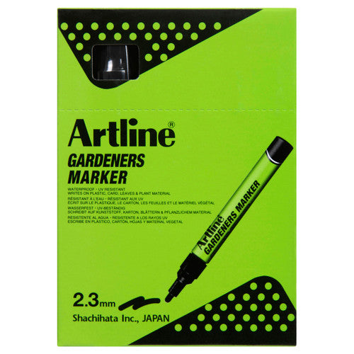 Artline Gardeners Permanent Marker Black Box of 12