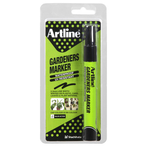 Artline Gardeners Permanent Marker Black Hangsell Box of 12