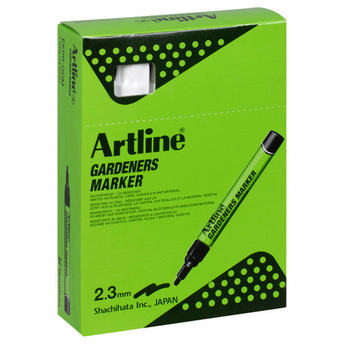 Artline Gardeners Permanent Marker White Box of 12