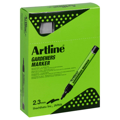 Artline Gardeners Permanent Marker Silver Box of 12