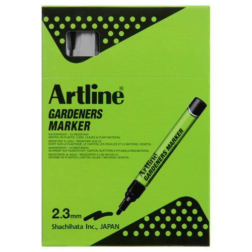 Artline Gardeners Permanent Marker Silver Box of 12