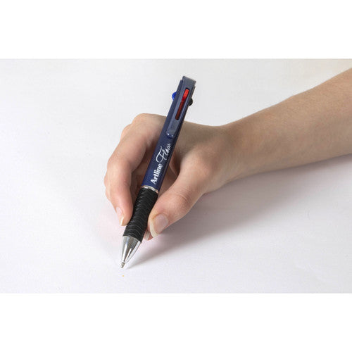 Artline Flow 4 Colour Retractable Ballpoint Pen Galaxy Blue Box of 12