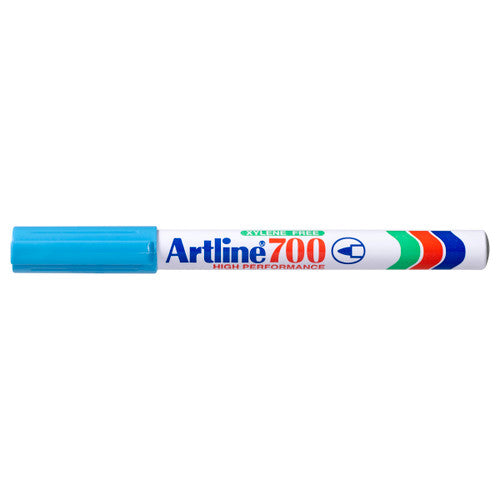 Artline 700 Permanent Marker 0.7mm Bullet Nib Light Blue Box of 12