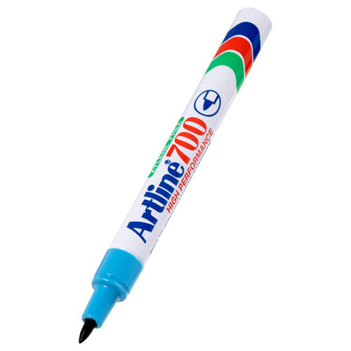 Artline 700 Permanent Marker 0.7mm Bullet Nib Light Blue Box of 12