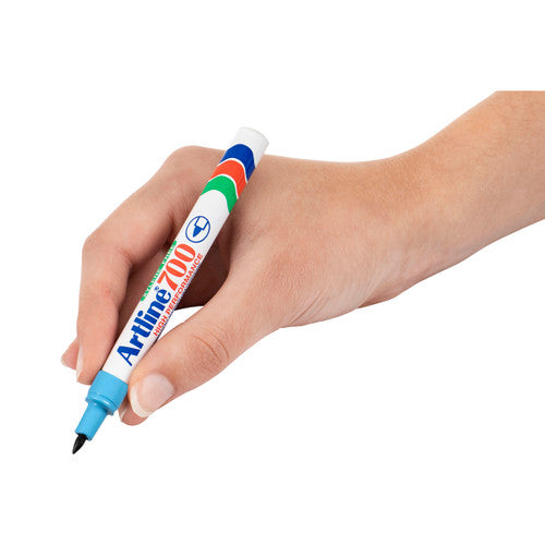 Artline 700 Permanent Marker 0.7mm Bullet Nib Light Blue Box of 12