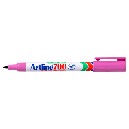 Artline 700 Permanent Marker 0.7mm Bullet Nib Pink Box of 12