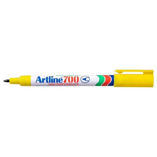 Artline 700 Permanent Marker 0.7mm Bullet Nib Yellow Box of 12