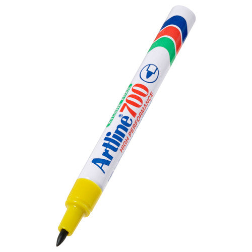Artline 700 Permanent Marker 0.7mm Bullet Nib Yellow Box of 12