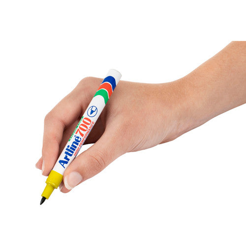 Artline 700 Permanent Marker 0.7mm Bullet Nib Yellow Box of 12