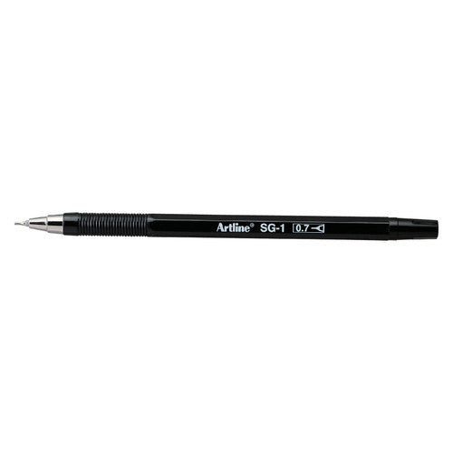 Artline SG-1 Needle Tip Ballpoint Pen 0.7mm Black Box of 12