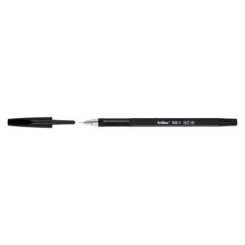 Artline SG-1 Needle Tip Ballpoint Pen 0.7mm Black Box of 12